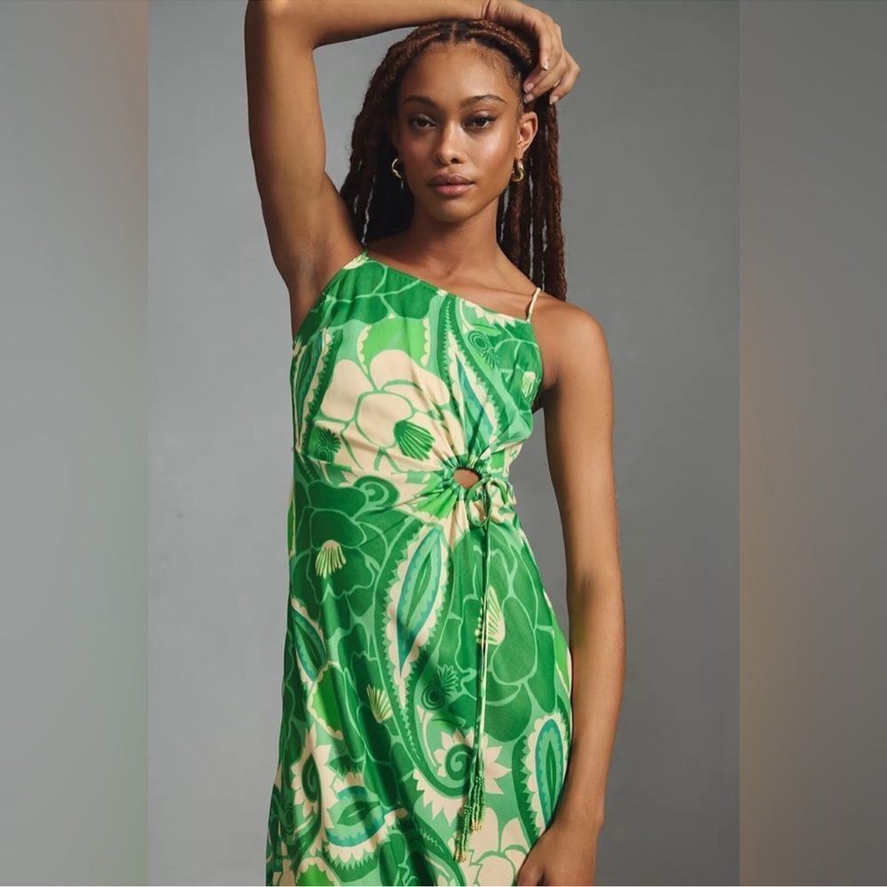 Anthropologie Farm Rio Tropical Groove Circle Cut Out Midi Dress Small - Picture 5 of 12